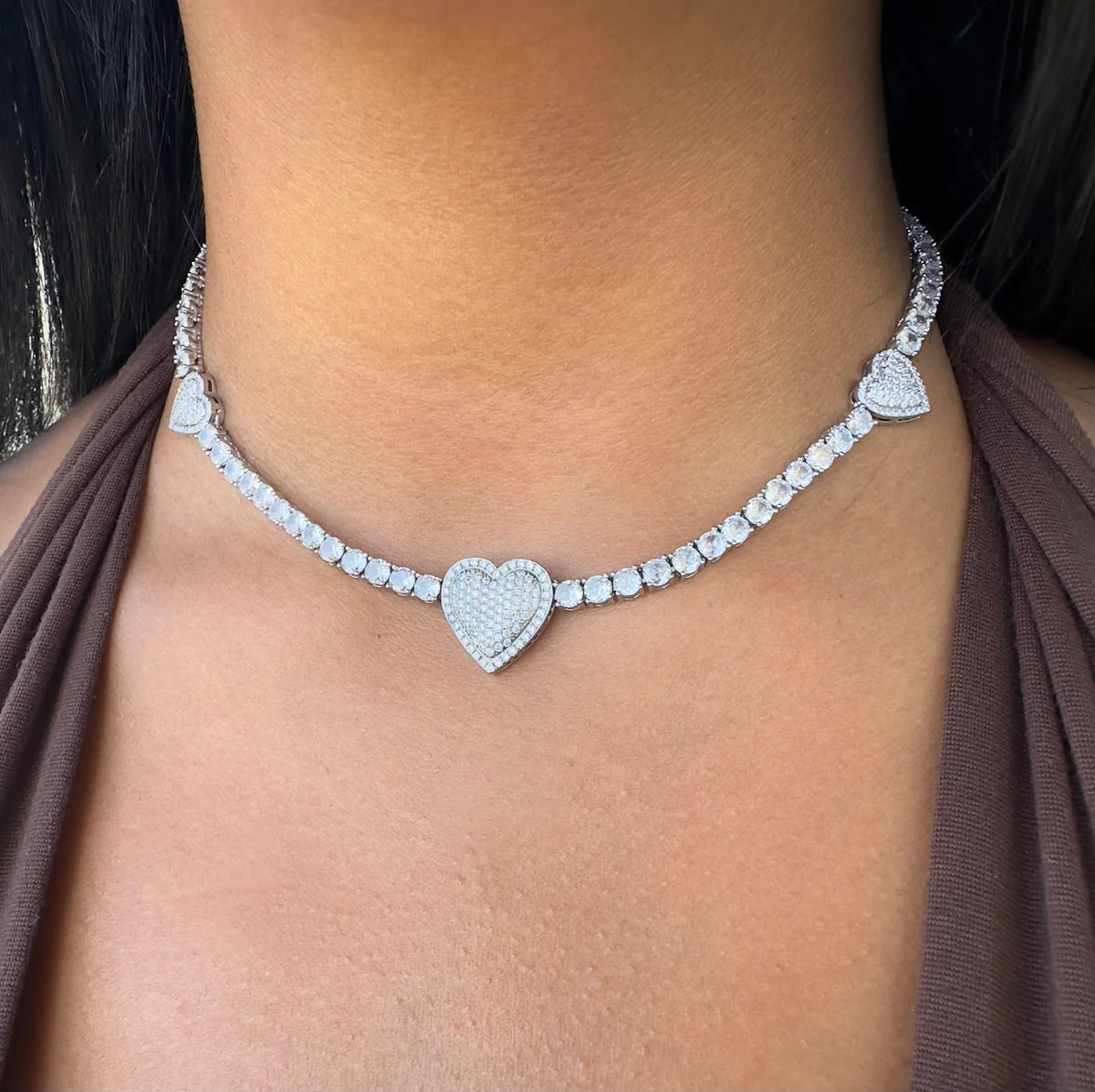 Tennis Hearts Necklace