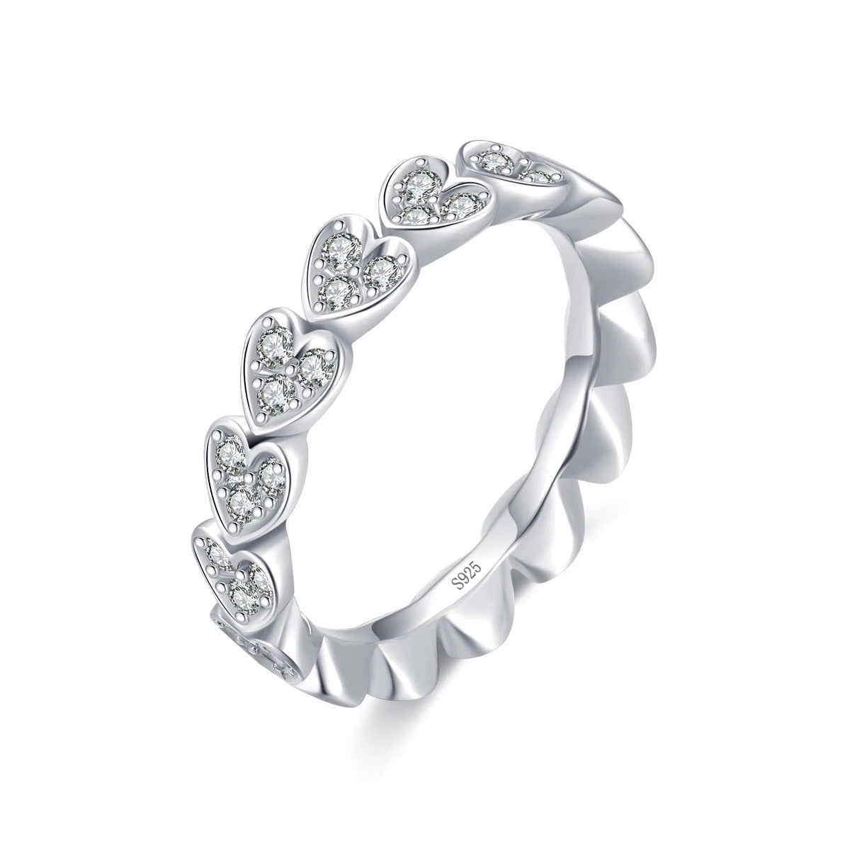Chain Of Hearts Ring