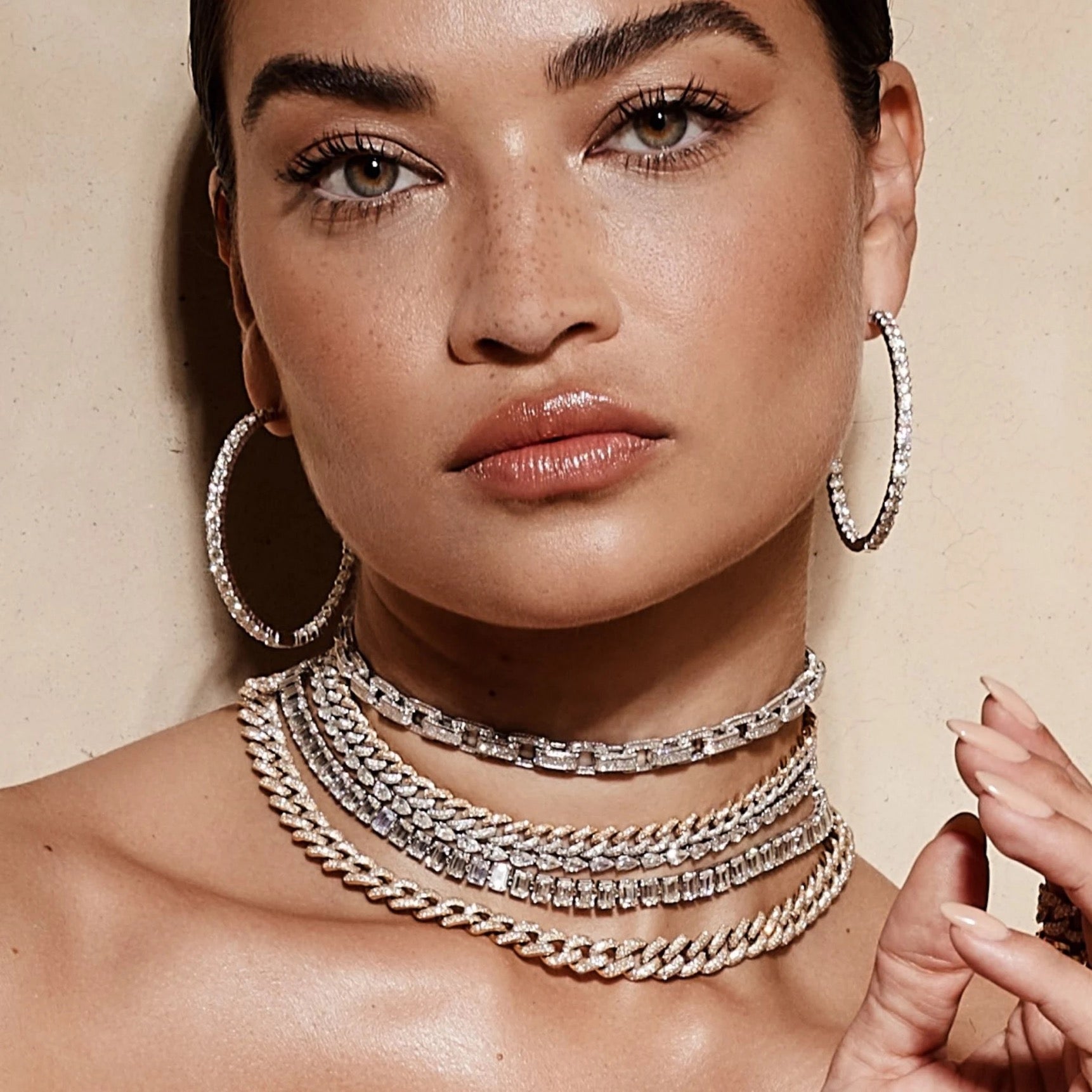 Icey Diamond Hoop Earrings