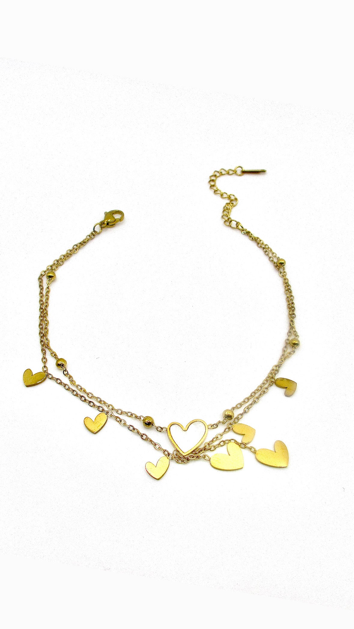 Amour Heart Charm Anklet