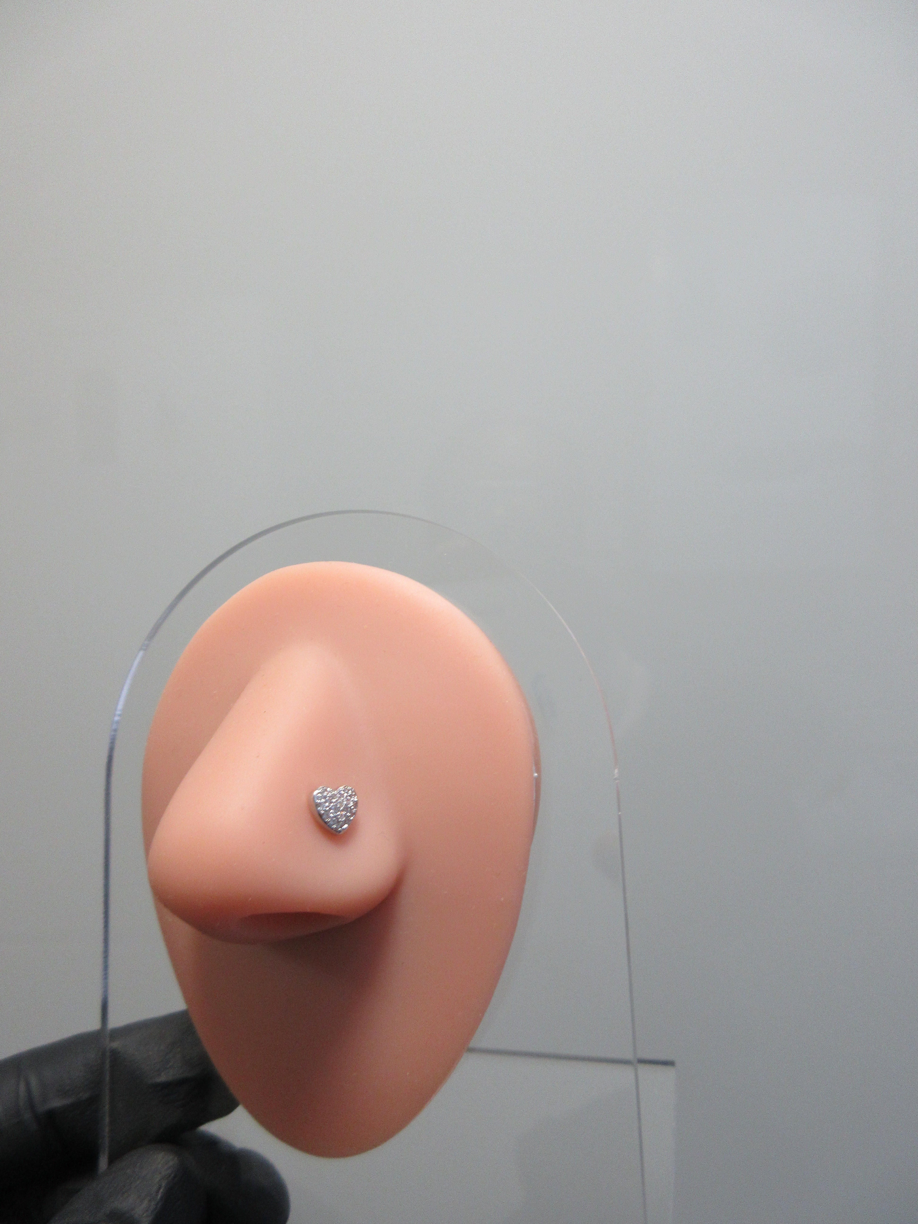 Crystal Heart Nose Stud
