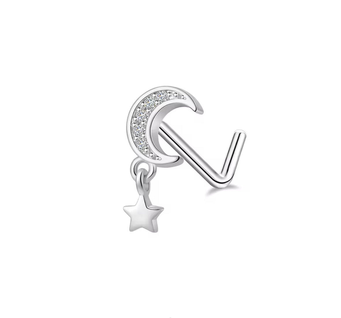 Celestial Crescent Nose Stud