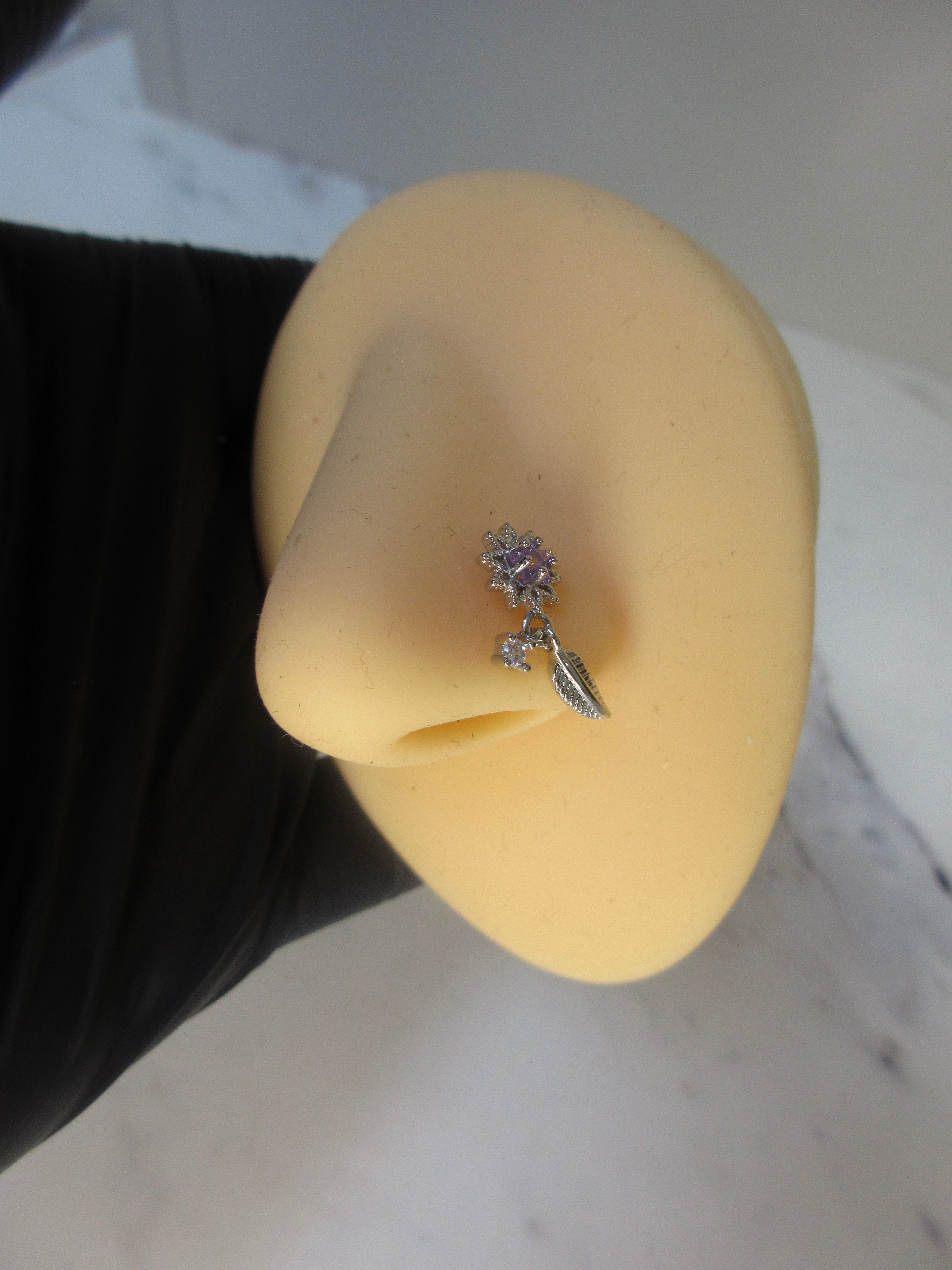 Celestial Feather Nose Stud