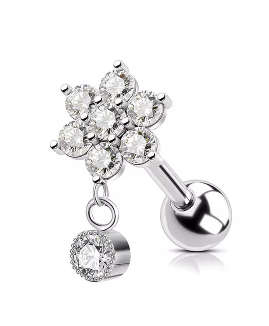 Floral Dangle Tragus