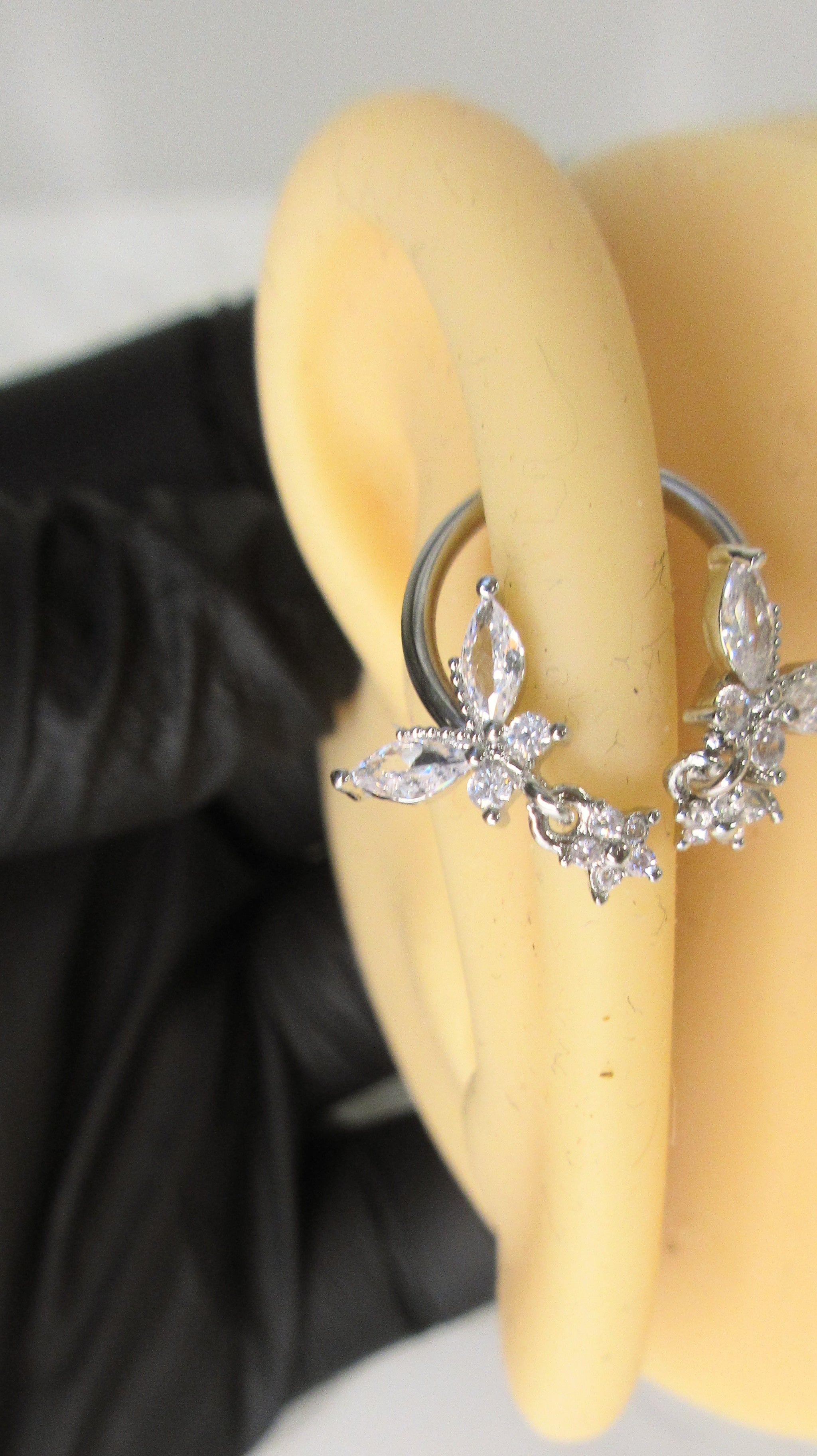 Silver-Tone Butterfly Septum Ring