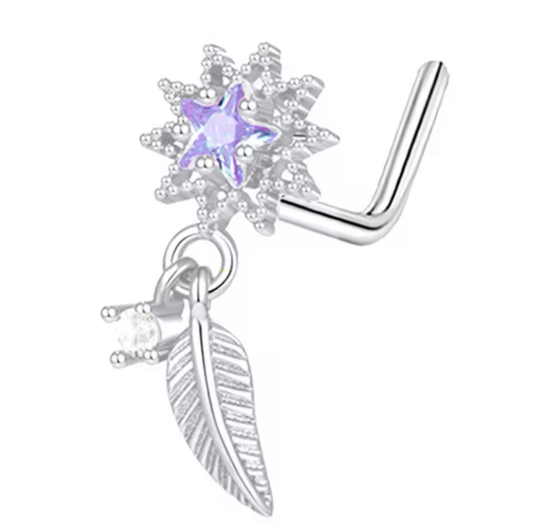 Celestial Feather Nose Stud