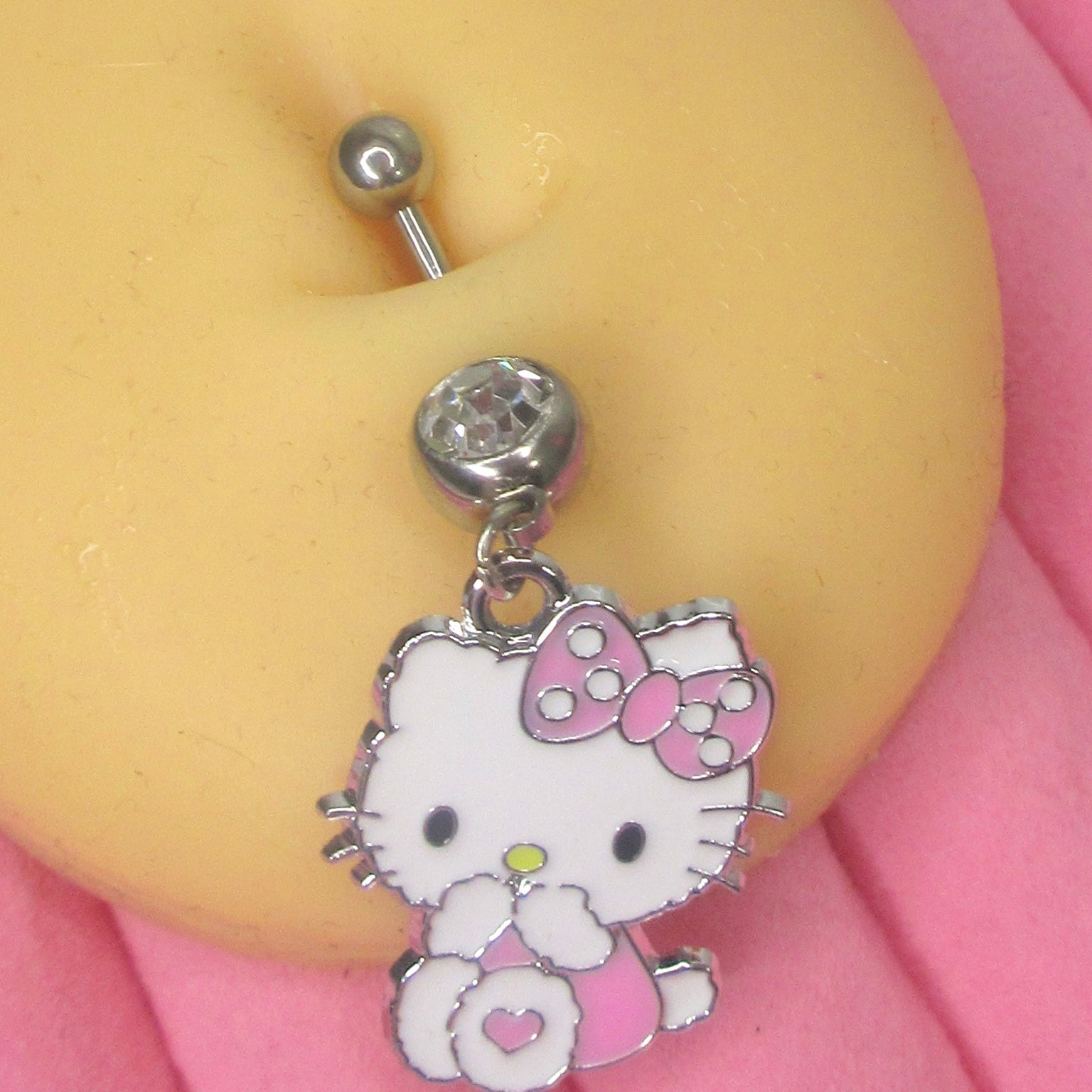Hello Kitty Sitting Navel Ring