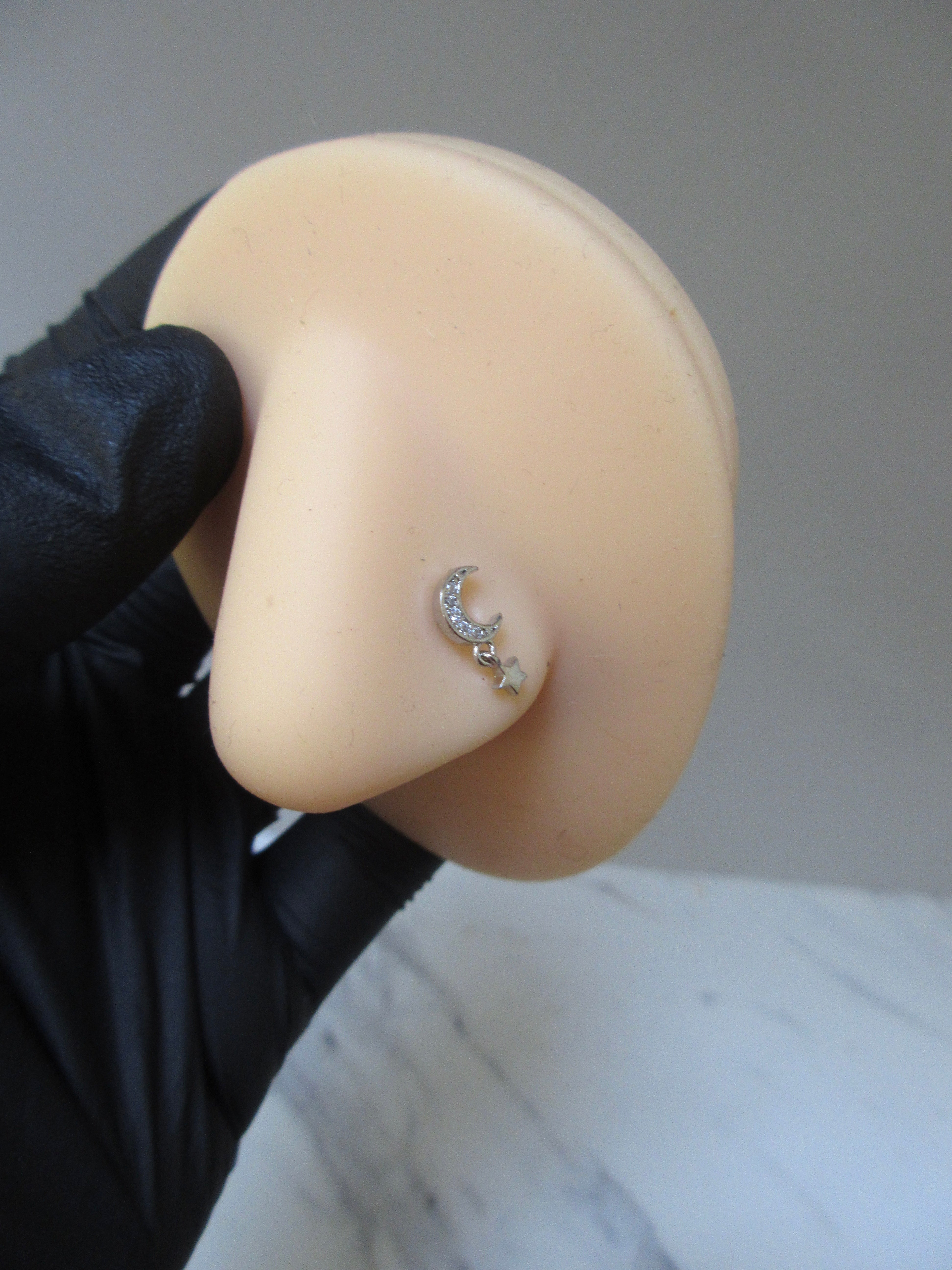 Celestial Crescent Nose Stud