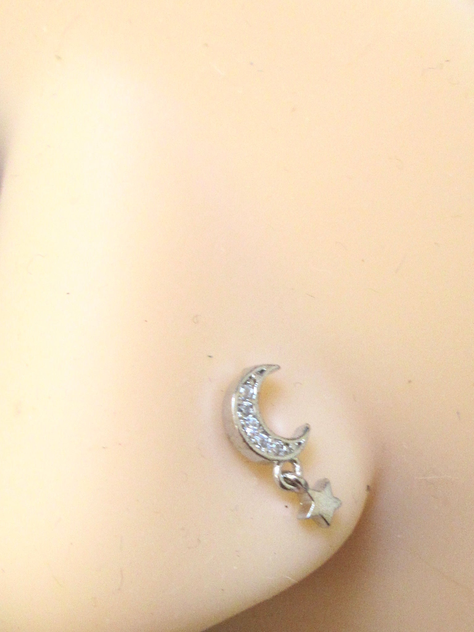 Celestial Crescent Nose Stud