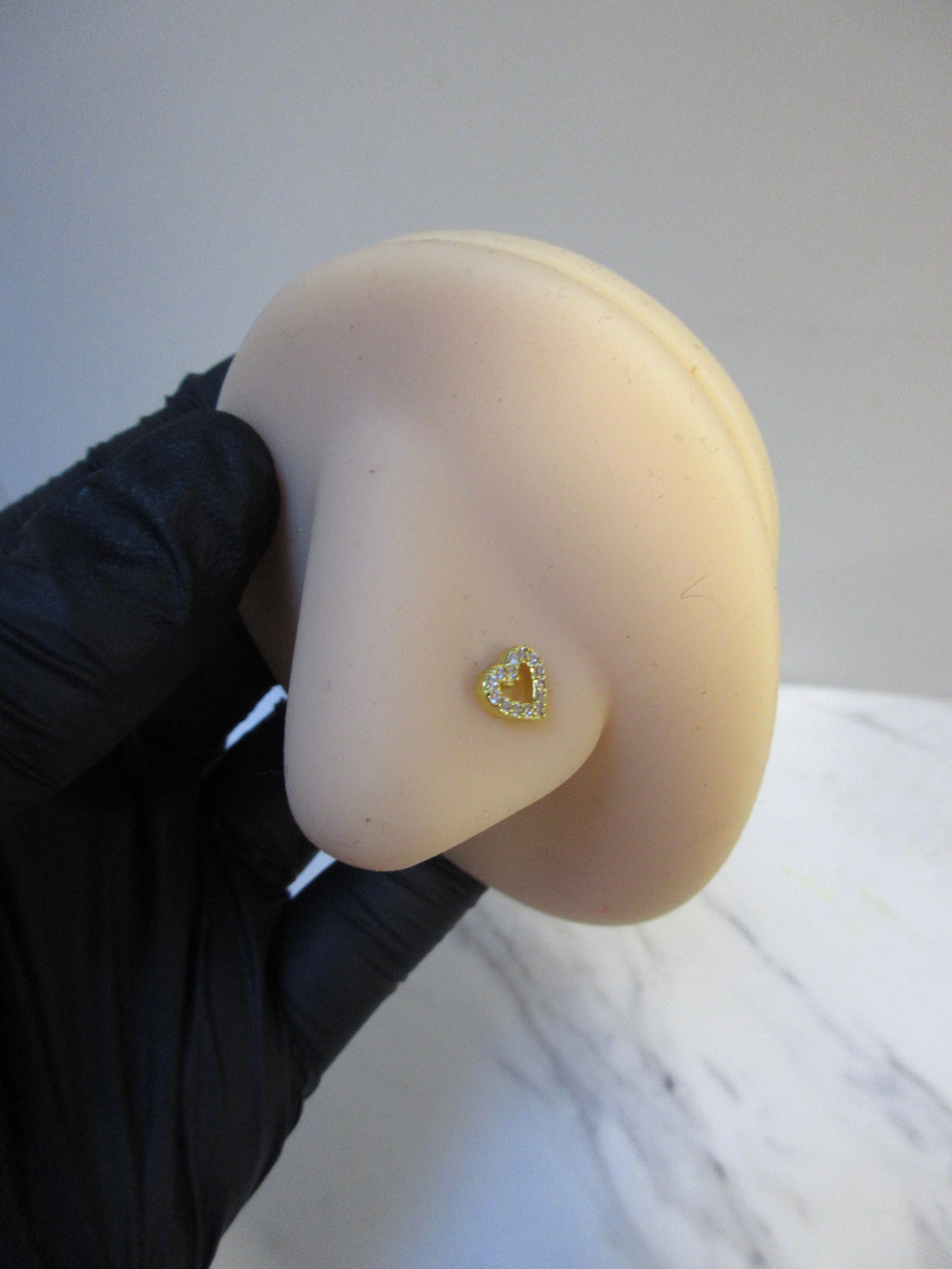 Crystal Heart Nose Stud