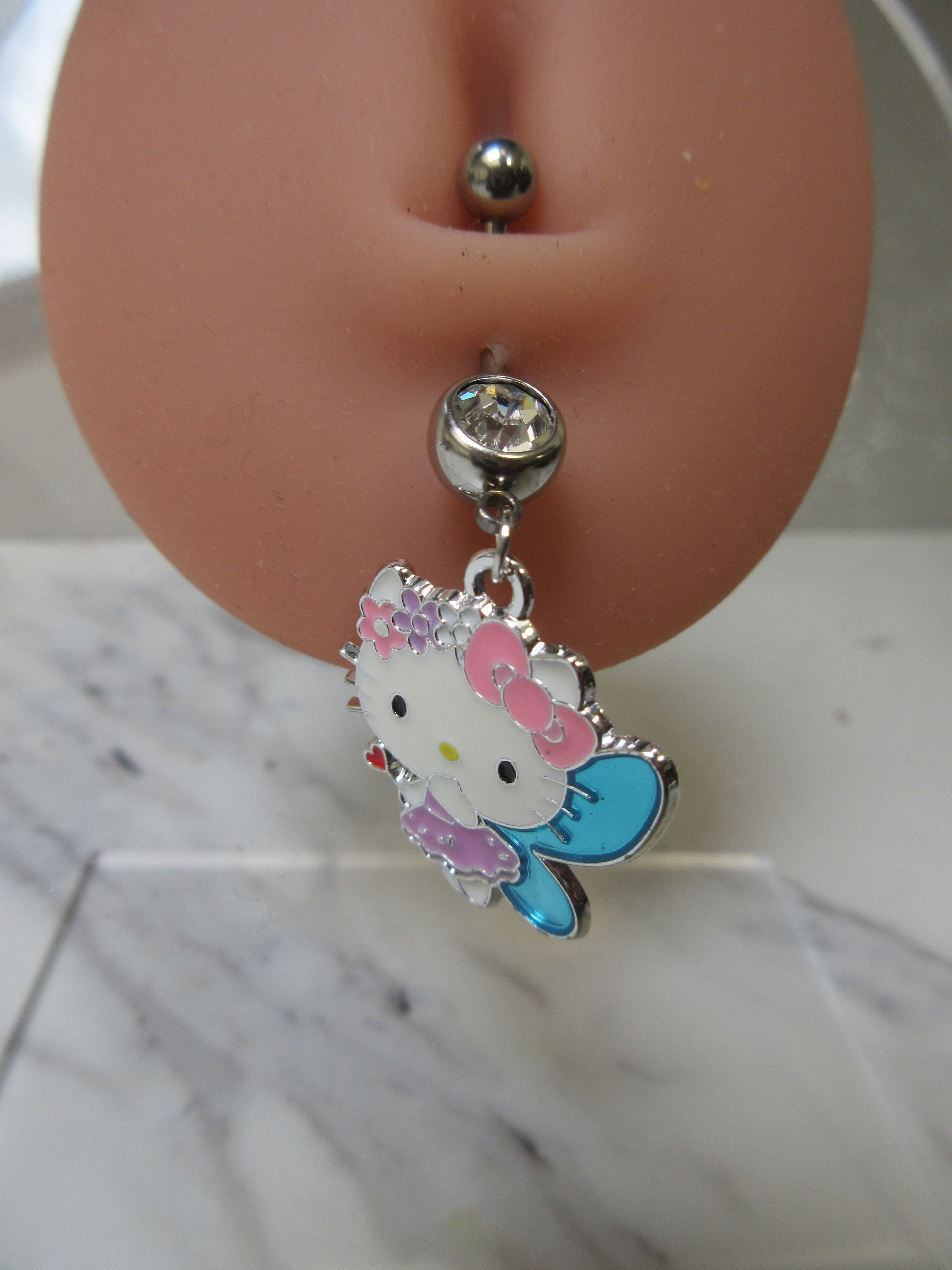 Hello Kitty Butterfly Navel Ring