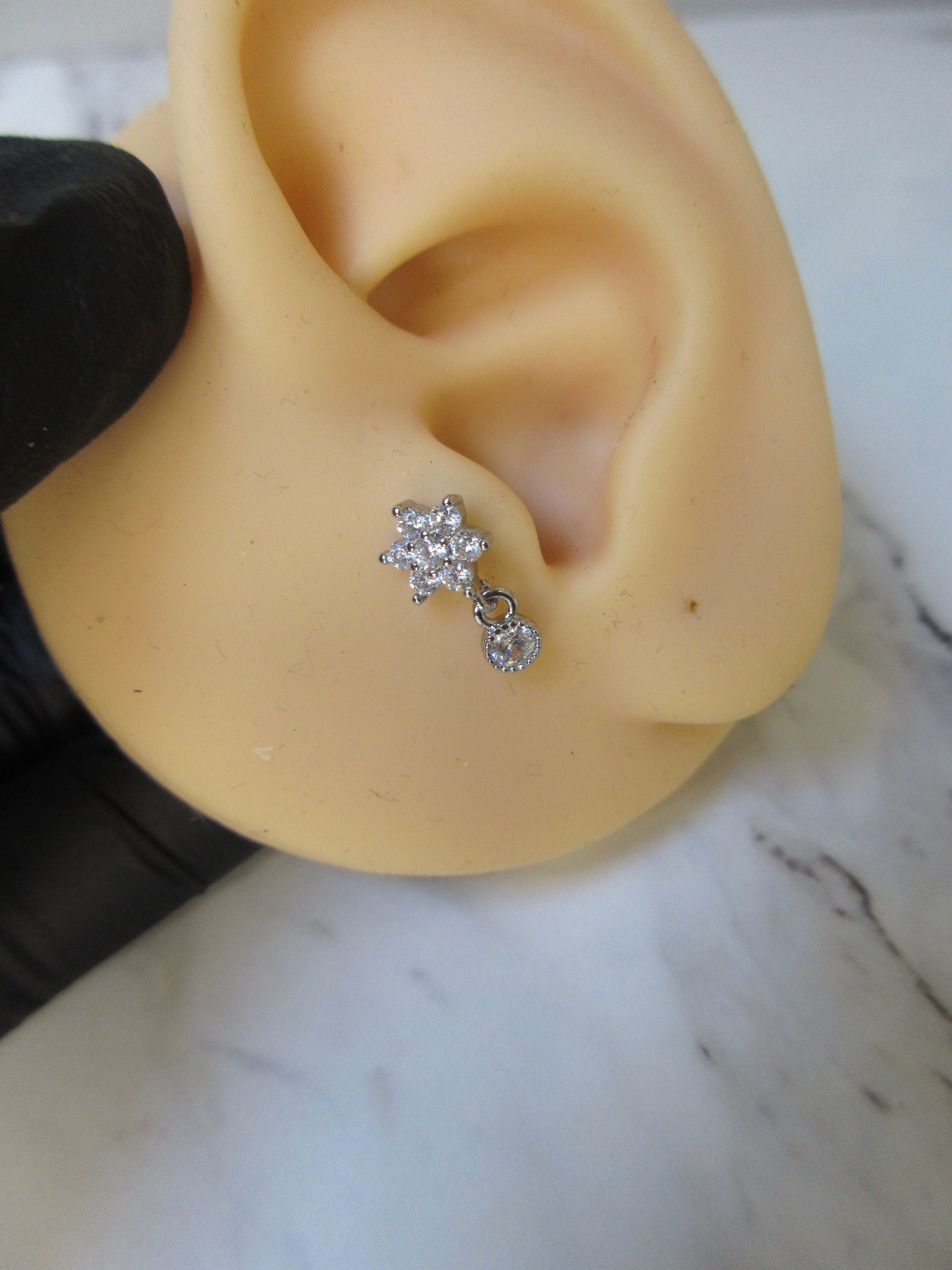 Floral Dangle Tragus