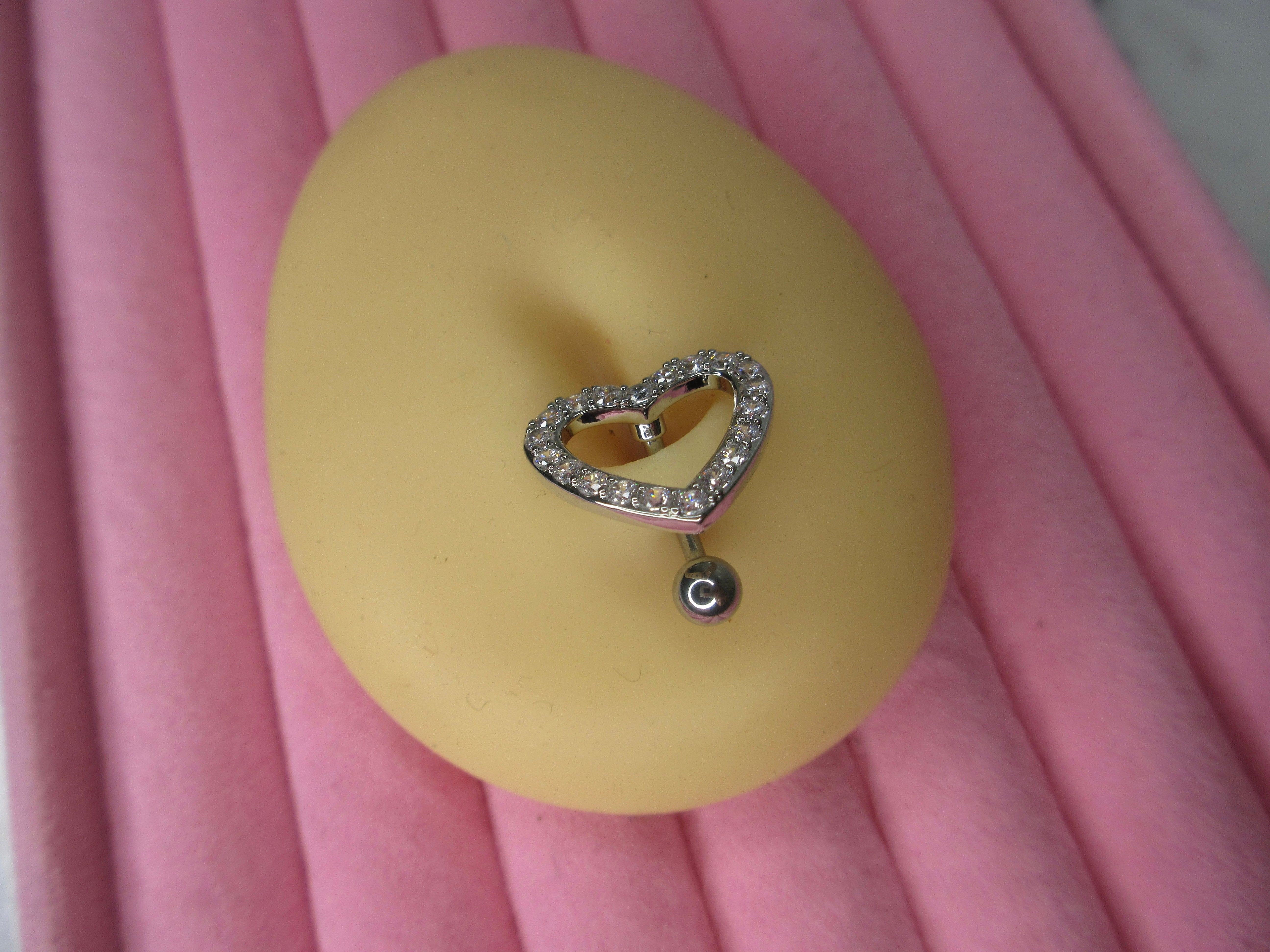 Open Heart Navel Ring