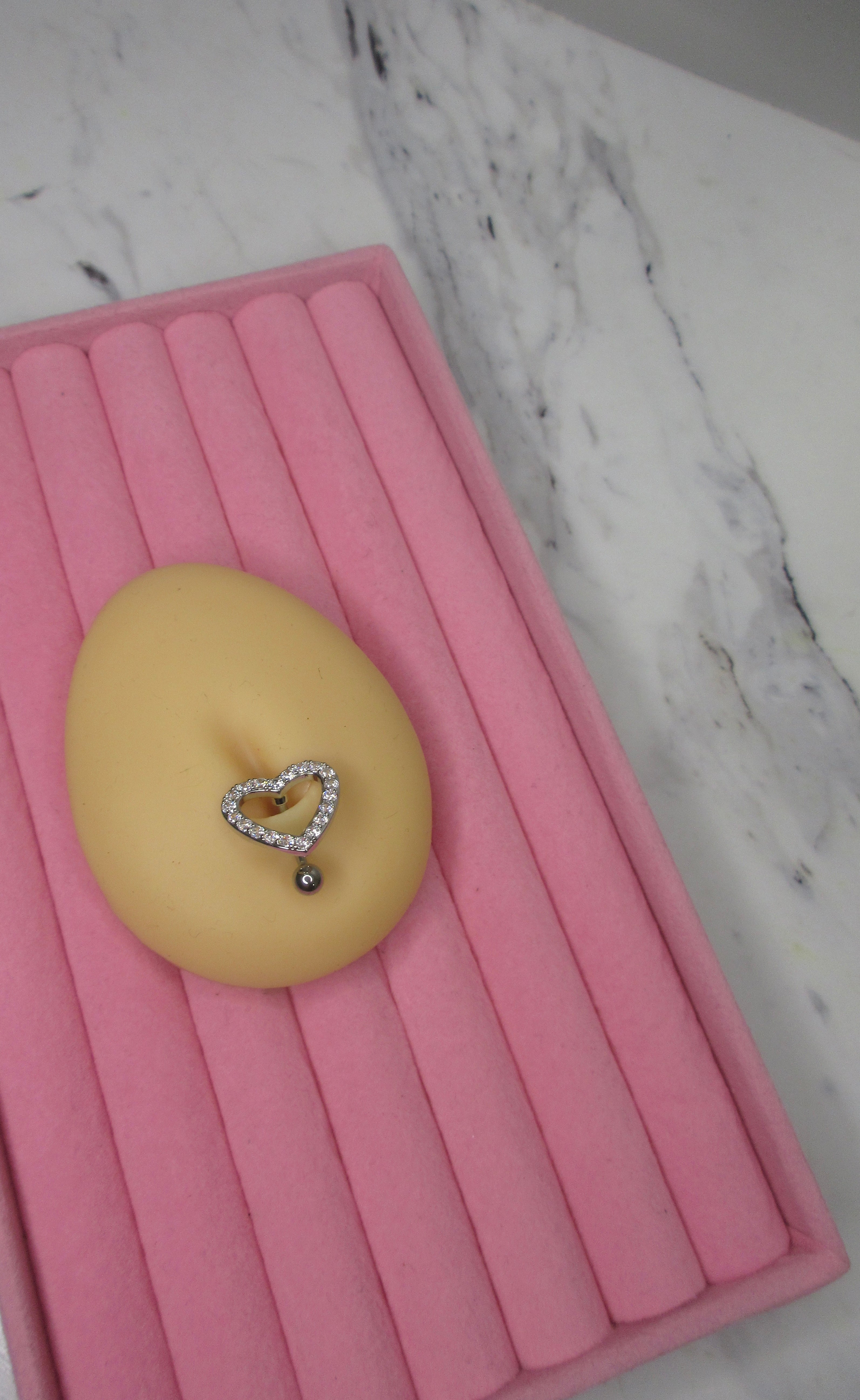 Open Heart Navel Ring