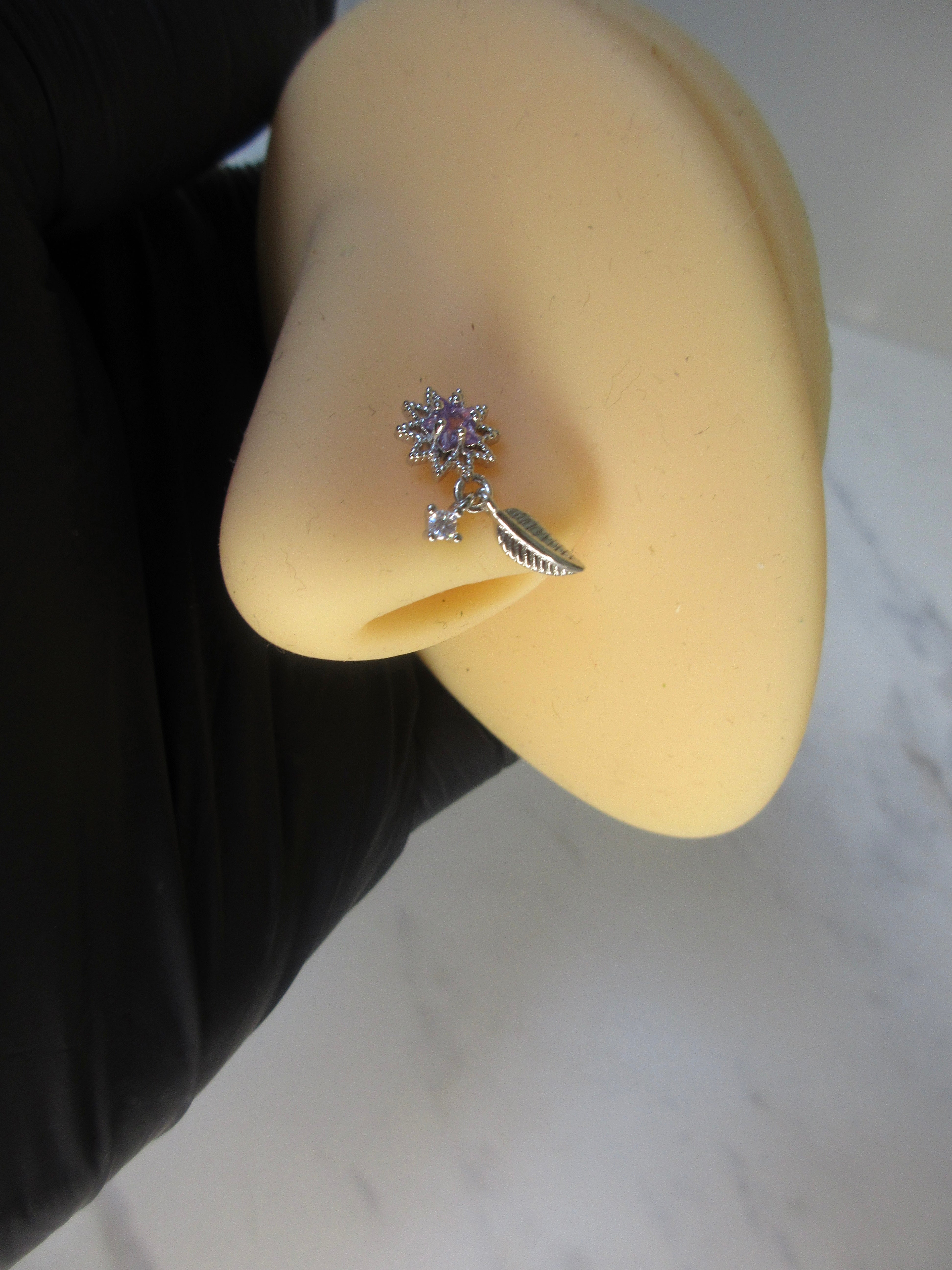 Celestial Feather Nose Stud