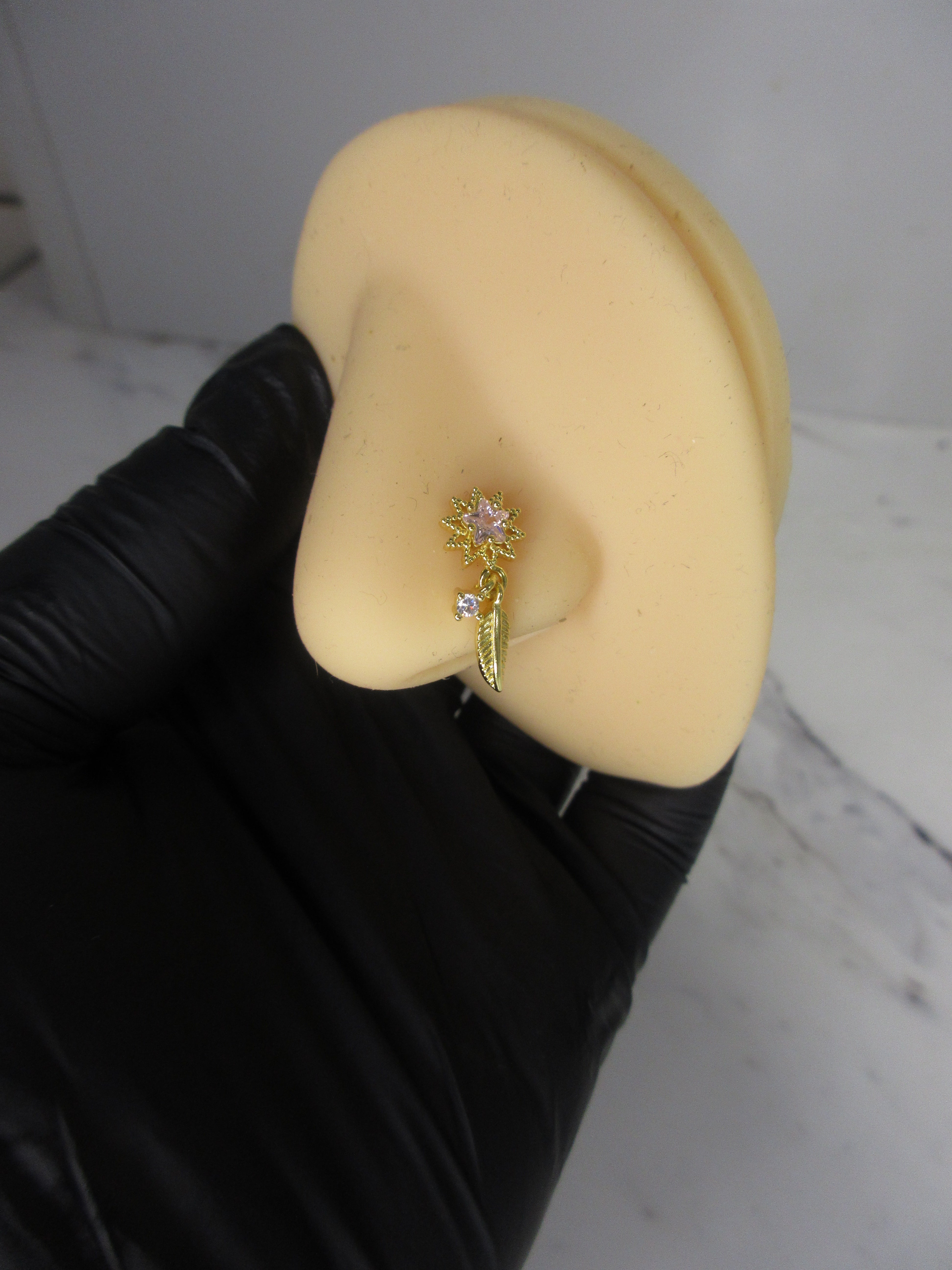 Celestial Feather Nose Stud