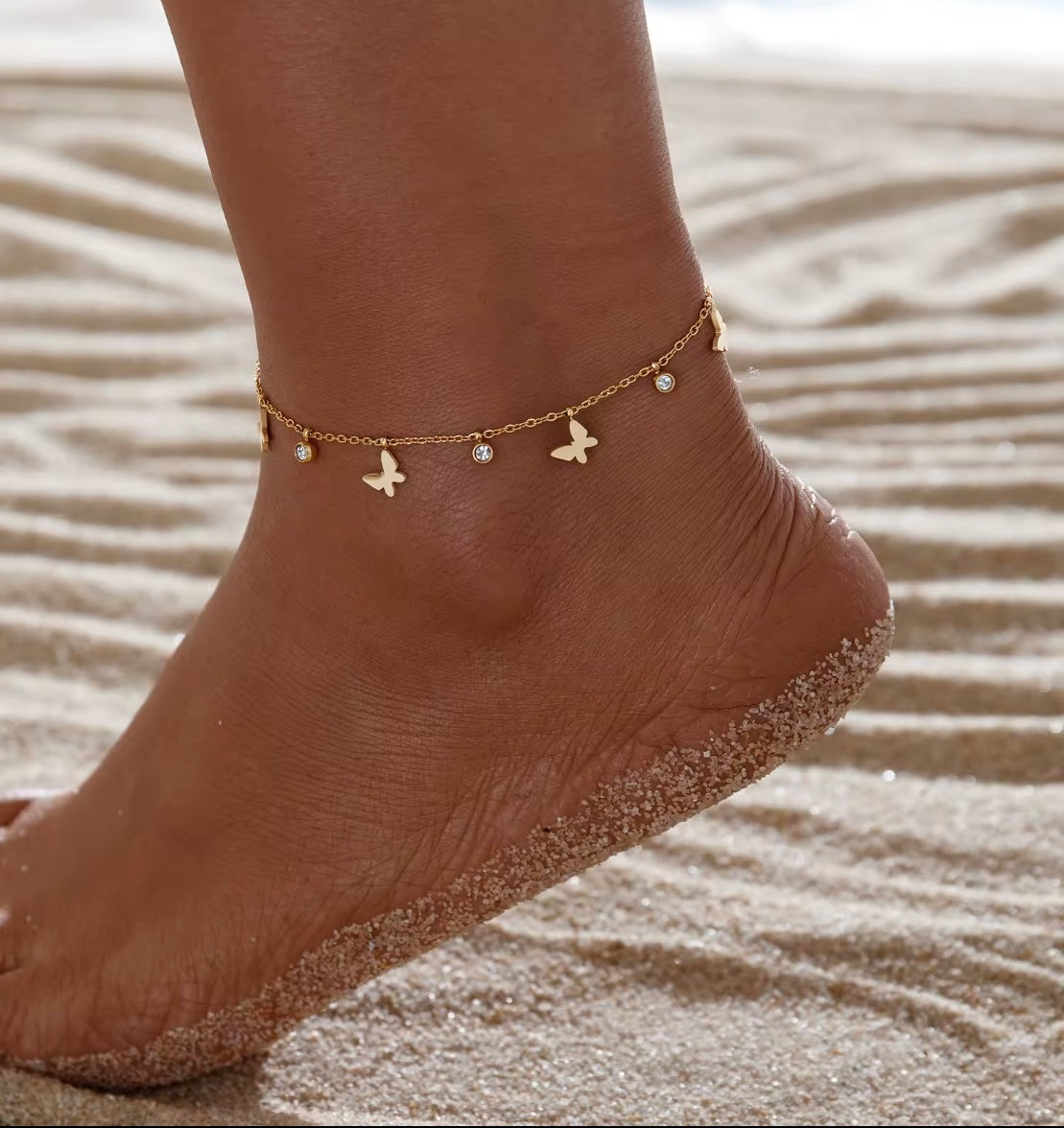 Golden Flutter Anklet