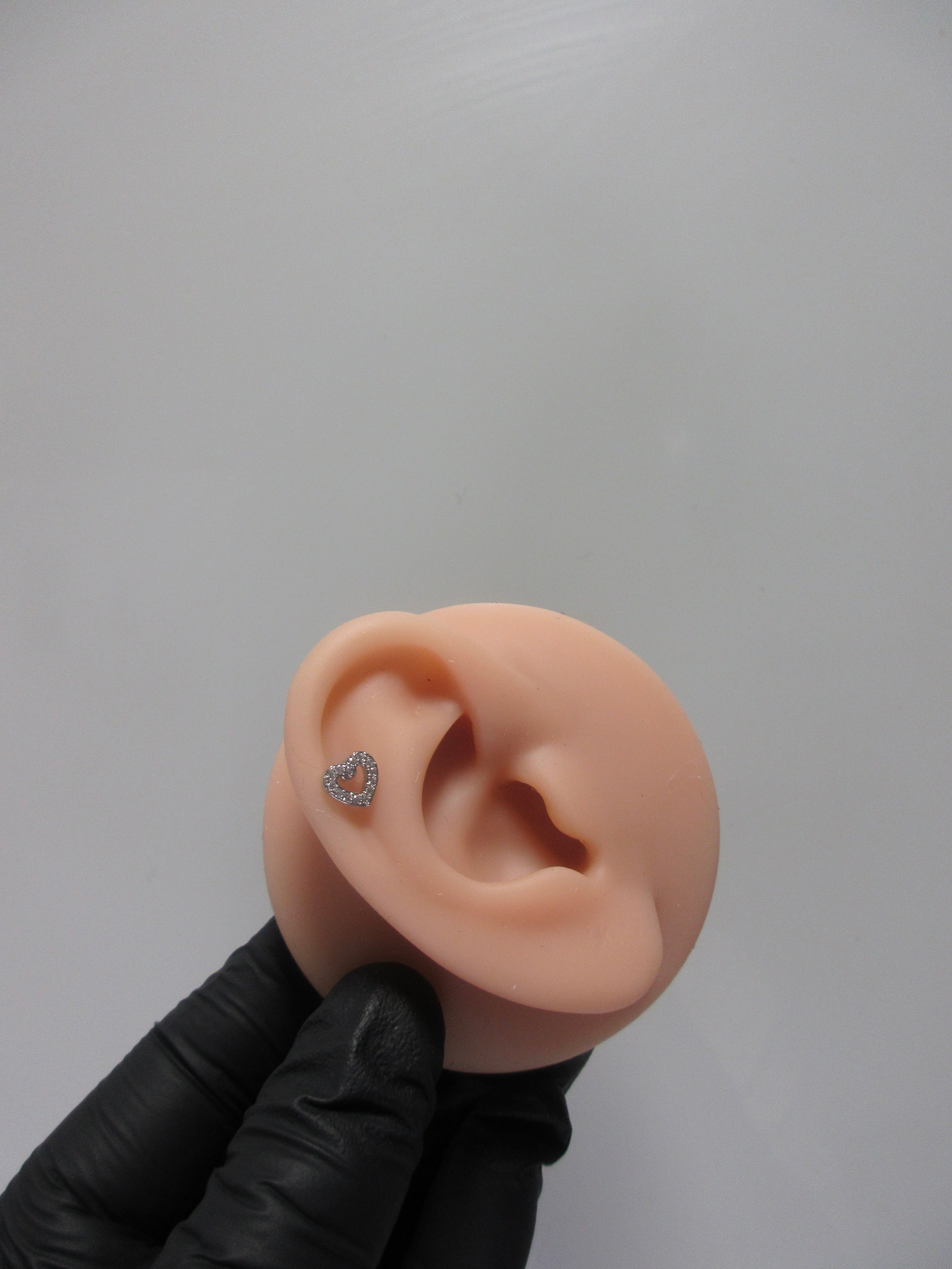 Sparkling Heart Tragus Earring