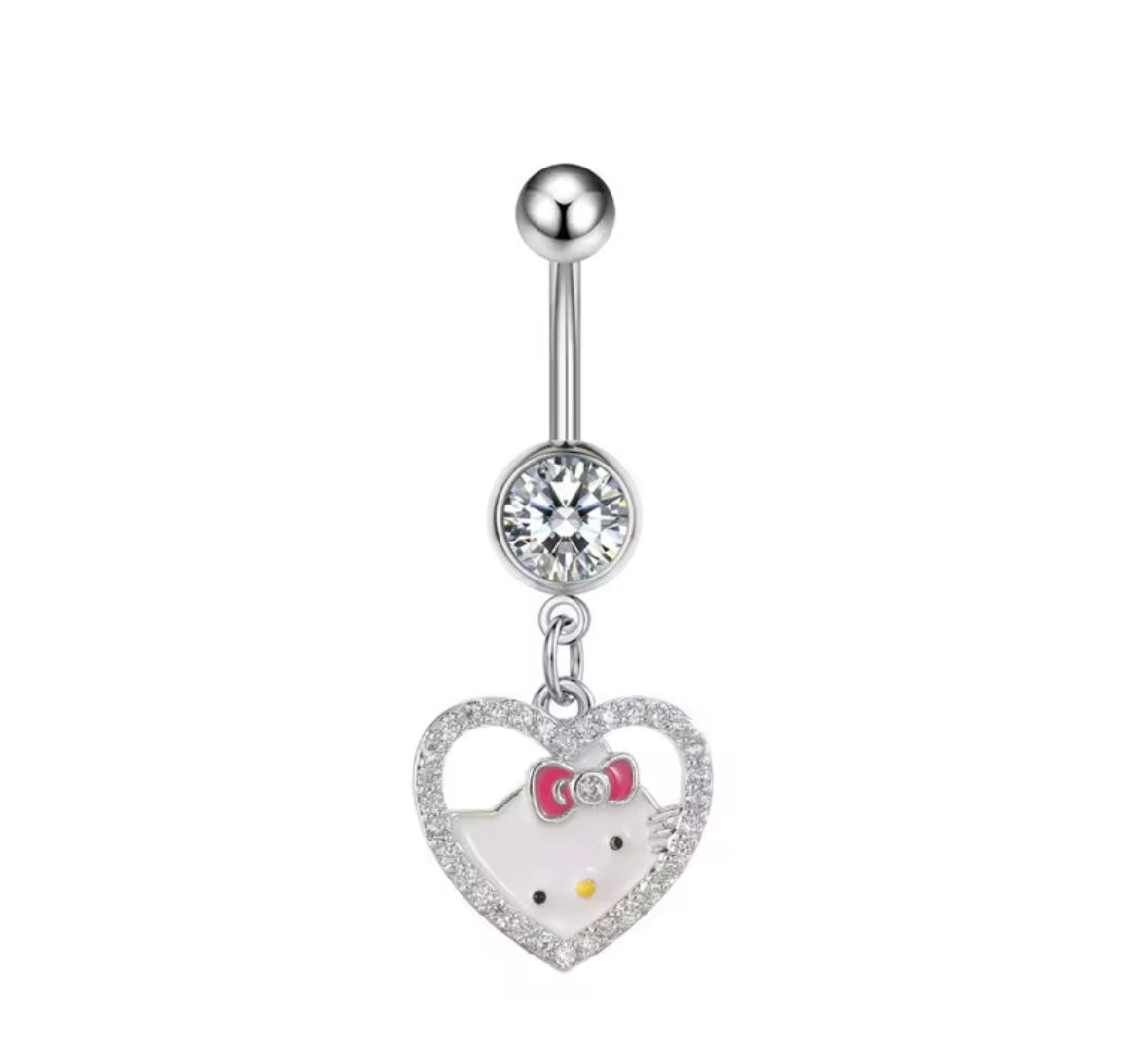 Hello Kitty Heart Navel Ring