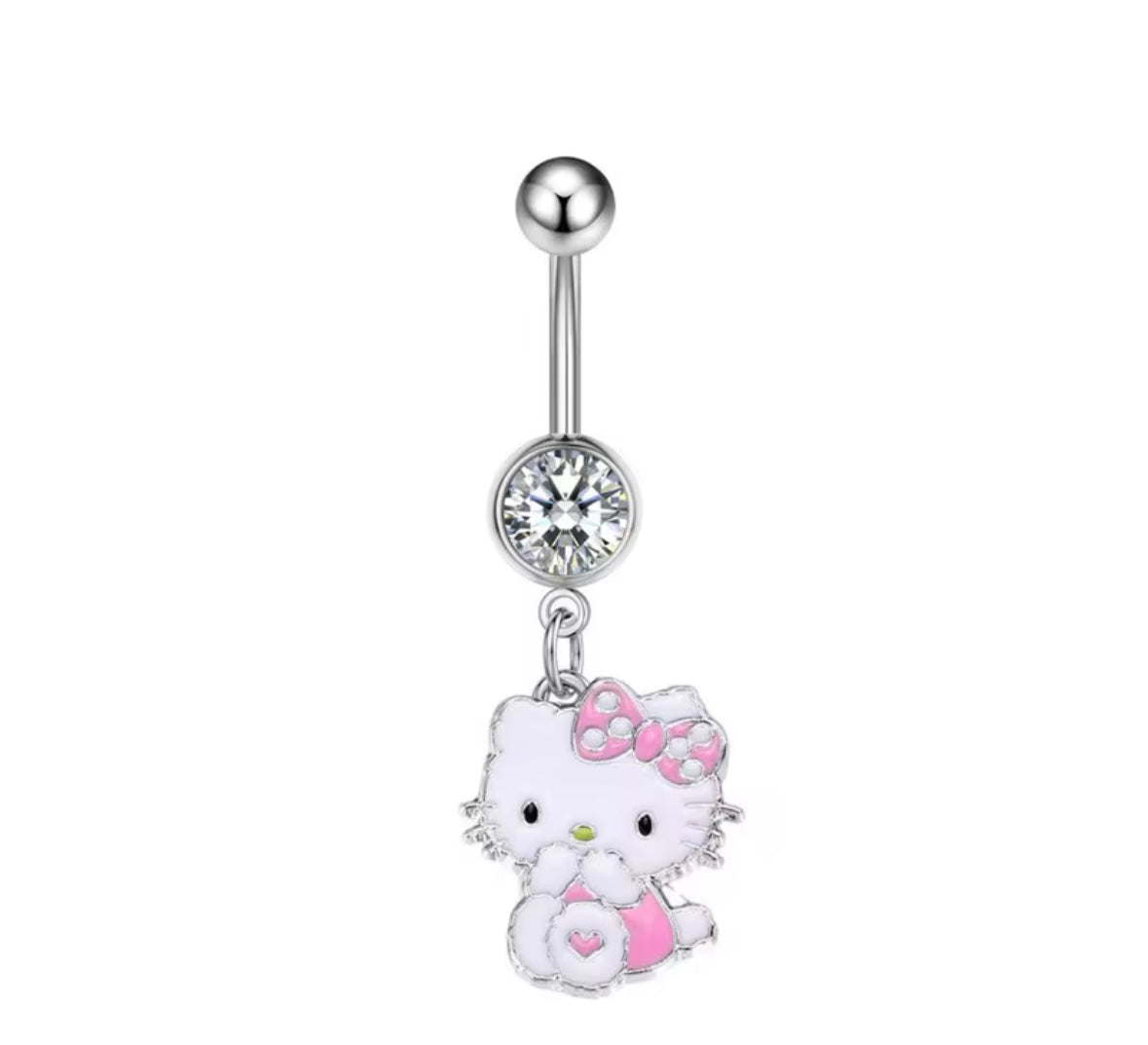 Hello Kitty Sitting Navel Ring