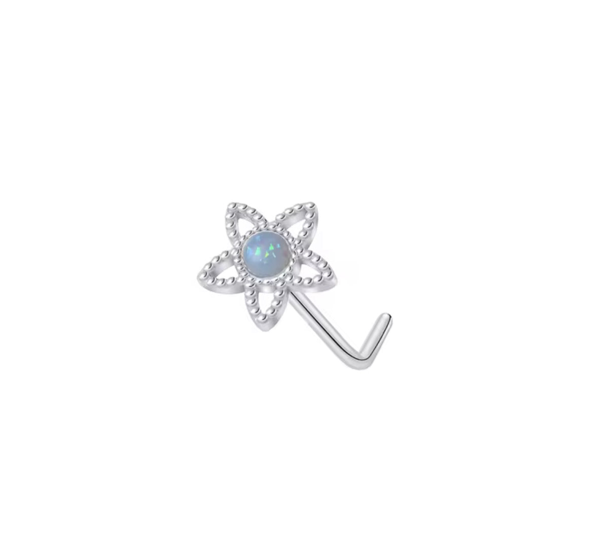 Opal Nose Ring